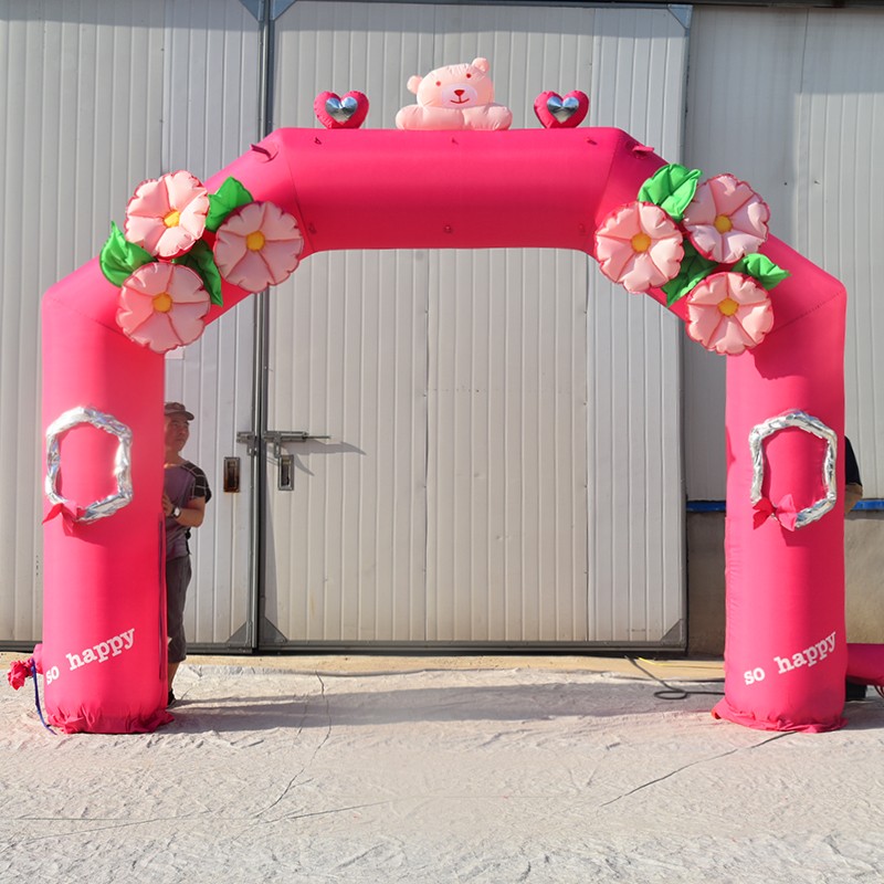 雷鸣镇粉色婚礼拱门